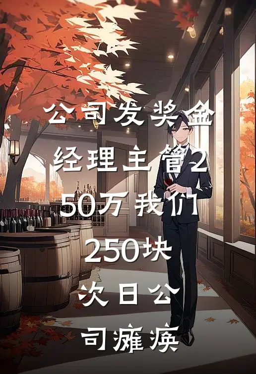 公司发奖金，经理主管250万我们250块，次日公司瘫痪