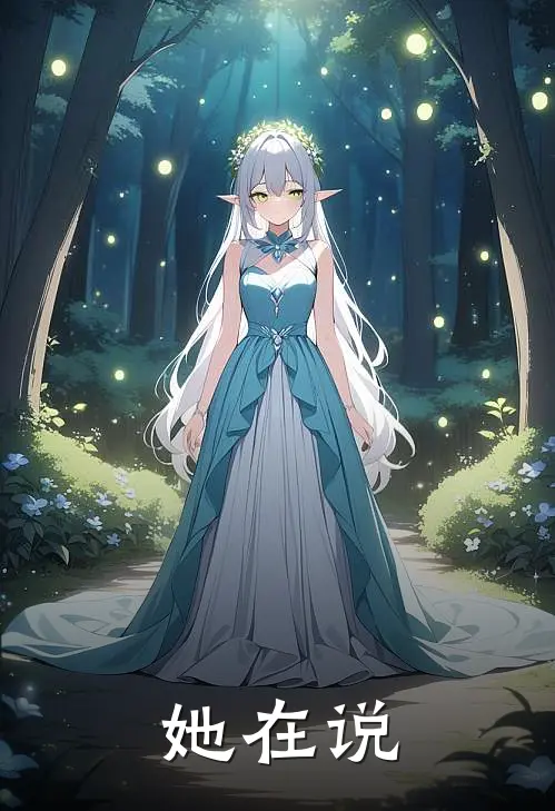 她在说